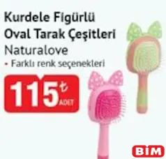 NATURALOVE KURDELE FİGÜRLÜ OVAL TARAK ÇEŞİTLERİ fiyat ve kampanya bilgisi